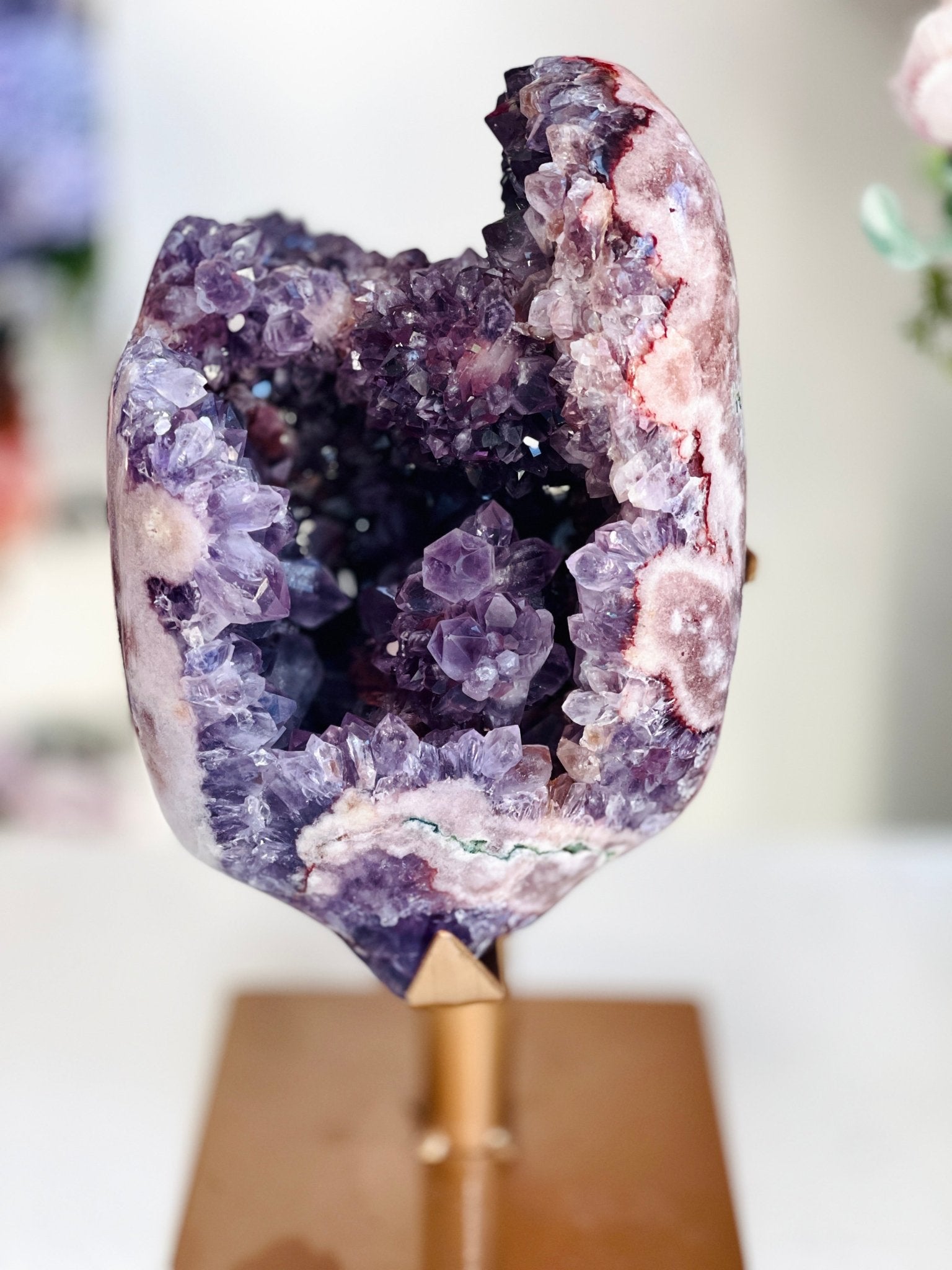 XXL Deep Purple Amethyst Geode Freeform with Hematoid Quartz | 8.3kg | Museum-Grade - Million Years Crystal